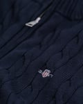 GANT - Kabelstrikket genser med half-zip til ungdom  evening blue