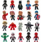 20 st/set Marvel Avengers Superhjälte Figur Leksaker Modell Mini Figurer Set Tårta Topper Dekoration Fest Tillbehör Present