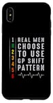 iPhone XS Max Real Men Use RACE Shift Pattern Tee - Motorcycle Gear Shift Case