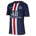 Nike PSG Breathe Stadium Accueil Maillot d'équipe Mixte Enfant, Bleu (Midnight Navy/White), L