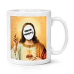 Personalised Jesus Cut Out Any Photo 10oz Mug Cup Funny Joke Christian Religious