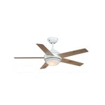 AireRyder Ventilateur de plafond Fresco blanc, télécommande incluse, pâles à double face blanc/pin, 112 cm