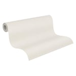 A.S. Création Pure Elegance papier peint intissé avec structure Mousse 0,53 x 10,05 m - blanc crème - Made in Germany - papier peint blanc uni pour différentes pièces - 397812