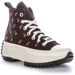 Converse A08113C Run Star Hike Platform Trainers Cherries Black Red UK 3 - 12