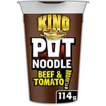 Pot Noodle Beef And Tomato King Pot, 114 G, Pack Of 12