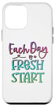 Coque pour iPhone 12 mini Citation inspirante « Each Day Is a Fresh Start »