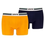 Levis Kalsonger 2P Men Sportswear Logo Boxer Brief Orange/Mörkblå bomull Large Herr