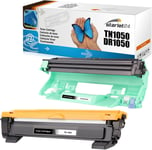 Stalet24 1 toner TN1050 + 1 tambour DR1050 Cartouche Imprimante Compatible avec Brother TN-1050 DR1050 pour MFC-1910W DCP-1612W DCP-1510 DCP-1610W HL-1210W.[G1225]