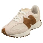 New Balance 327 Mens Off White Brown Fashion Trainers - 4 UK