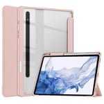 Samsung Galaxy Tab S8 etc. Fodral med pennfack - Rose Gold