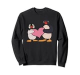 Cute Pingu And Pinga Penguin Holding Heart Sweatshirt