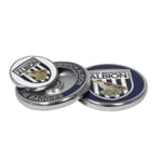 WEST BROM WBA FC HARD ENAMEL DUO GOLF BALL MARKER IN CLAM SHELL