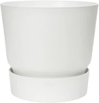 Elho Vaso Greenville Rond 18Cm Blanc