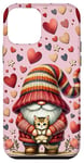 iPhone 12 mini Pink Cat Stuff For Girls Cute Kitten And Hearts For Cat Lady Case