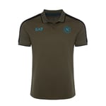 SSC NAPOLI Polo Représentation, EA7 Produit Officiel, Maillot de Foot Olive Night Junior 2024/2025-8Y