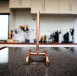 Handmade Copper Pipe Industrial Look Kitchen Roll Holder with protective feet