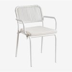 Sklum - Chaise de Jardin Empilable Arhiza Blanc Gardenia