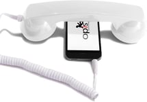 Opis 60S Micro - Combiné Telephone Portable/Écouteurs Filaire/Casque Audio En Forme Combiné Téléphonique Compatible Avec Iphone Avec Lightning (Adaptateur Inclus) (Blanc)[SMA071959]