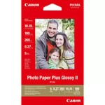 Canon Photo Paper Plus Glossy II PP-201 - fotopapir - høyblank - 100 ark - 102 x 152 mm - 265 g/m²