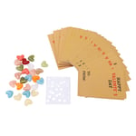 24 Pack Valentines Day Gift Cards With Heart Shaped Stones Plastic Fun DIY Cards