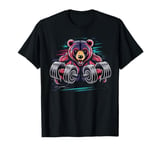 Funny Bear Lifting Weights Gym Workout Animal Fitness T-Shirt