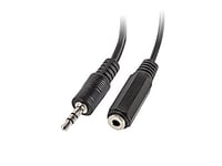 Lanberg AD-0024-BK 3-Pin Jack Plug to 2x 3-Pin Jack Socket Stereo Audio Y Cable Splitter Adaptor Black