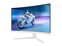 Philips Evnia 5000 27M2c5201l - Led-Skärm - Spel - Böjd - 27" - 1920 X 1080 Full Hd (1080P) @ 180 Hz - Fast Va - 3000:1 - Hdr10 - 0.5 Ms - 2Xhdmi, Displayport - Vit