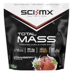 SCI-MX Total Mass - Advanced Muscle Mass Gainer Protein Powder - Muscle Growth & Weight Gain - Strawberry • 31g Protein + 478 Calories per Serving • 2kg