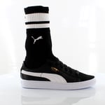 Puma Basket Sock EvoKnit Black Synthetic Womens Trainers 365832 03 - Size UK 4