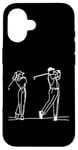 Coque pour iPhone 16 Golf Club One Line Art Dessin Golf