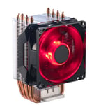 Amazon Basics Ventilateur de refroidissement pour ordinateur avec technologie Cooler Master, refroidisseur d'air pour processeur, 4 caloducs, LED RGB PWM, ailettes en aluminium