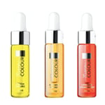 3-pack - Nagelbandsolja - Jordgubb, Mango, Persika - 15ml