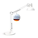 MAUL lampe de bureau MAULstudy en métal | Lampe LED professionnelle | Lampe sur pied flexible pour le bureau et l'atelier | Haute qualité d'éclairage à LED | Lampe bureau avec ampoule | Blanc