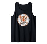 Cute Tiger For Winter Lover Women With Baby Tiger Snowflake Tank Top