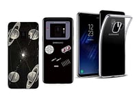 NOVAGO Compatible avec Samsung Galaxy S9- Pack de 3 Coques en Gel Souple Transparent et Solide avec Impression de qualité (Multicolore 2)