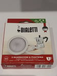 Bialetti 1 Cup Moka Pot Filter Plate & 3 Gaskets/Seals/Rubber Rings Moka Express