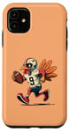 Coque pour iPhone 11 Action de grâces Turquie Jouant au Football Touchdown Hommes Garçons