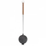 Barbecues - Gaufrier en fonte - L 5,3 x l 17,5 x H 82 cm - Noir