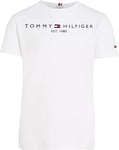 Tommy Hilfiger T-Shirt Enfant Unisexe Manches Courtes Essential Tee Encolure Ronde, Blanc (White), 9 Mois