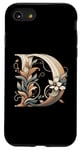 Coque pour iPhone SE (2020) / 7 / 8 Lettre initiale de l'alphabet D dans le style art nouveau