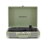 Crosley Cruiser Plus Portable Turntable - Bluetooth Record Player, 3-Speed Suitcase Vinyl Player, Home Turntables for Vinyl Records, Built in Stereo Speakers & Bluetooth Receiver, AUX Input, Mint