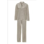 Damella Woven Silk Plain Pyjamas Set Nougat silke X-Large Dame