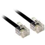 Black 5m 17'ft ADSL RJ11 M-M Cable Lead Wire for ADSL Broadband Router Modem