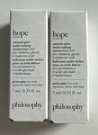 2x Philosophy Hope In A Jar Smooth Glow Multi-Tasking Moisturizer 7ml Each(14ml)