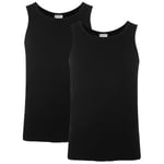 Resteröds 2P Organic Cotton Tank Top Slim Fit Svart ekologisk bomull XX-Large Herr