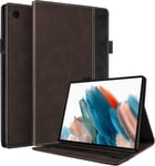 Coque Samsung Tab A8 10.5 Pouces Housse En Cuir Pu Magnétique Portefeuille Fente Pour Carte Etui Coque Tablette Pour Samsung Galaxy Tab A8 2022 10.5"" Sm-X200/X205 - Marron