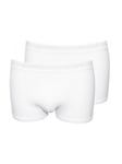 Sloggi Mens Men Basic Short 2P - White Polyamide - Size Small