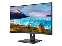 Philips S-Line 272S1ae - Led-Skjerm - 27" - 1920 X 1080 Full Hd (1080P) @ 75 Hz - Ips - 250 Cd/M² - 1000:1 - 4 Ms - Hdmi, Dvi-D, Vga, Displayport - Høyttalere - Svart Tekstur