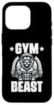 Coque pour iPhone 16 Pro Gym Beast Lion Haltérophilie Entraînements Gym Citations Gym Fitness