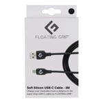 FLOATING GRIP 3M USB-C-kabel i silikon (svart)